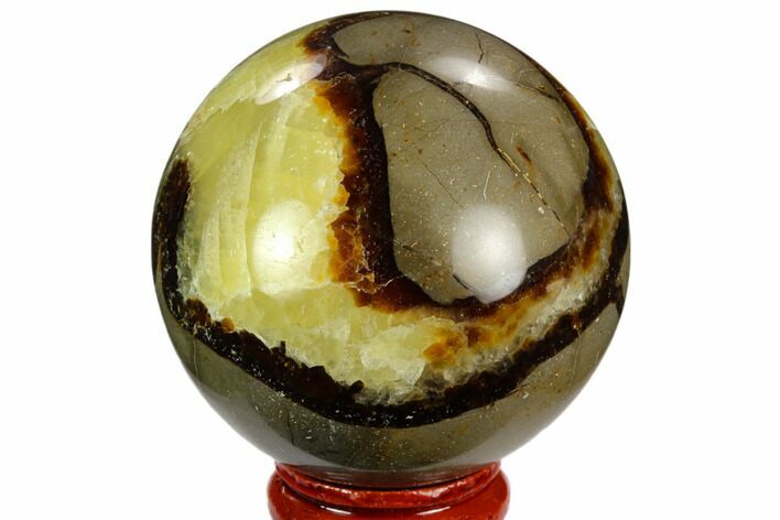 Polished Septarian Sphere - Madagascar #122906